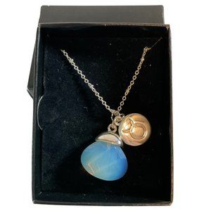 👗5/$25 - Iridescent Faux Faceted Stone Necklace w/ Taurus Symbol Charm